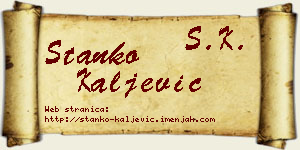 Stanko Kaljević vizit kartica